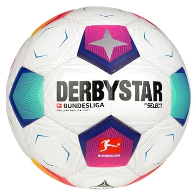 Obrázek DERBYSTAR Unisex fotbalový míč pro dospělé, Bundesliga Brillant Replica Li, vícebarevný, velikost 5