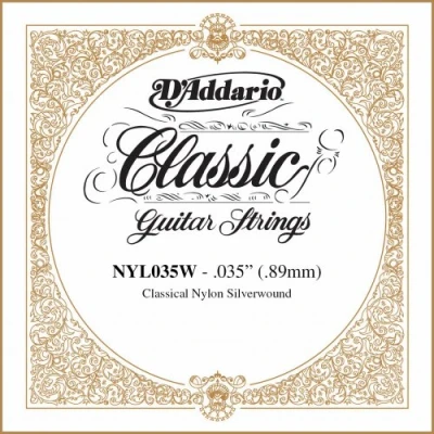 Obrázek D&#039;Addario .035 Silver Plated Copper Saite für Klassikgitarre
