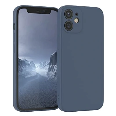 Obrázek EAZY Case Silikonové pouzdro pro iPhone 12 Mini Silikon Modré měkké nárazuvzdorné na mobil ochranné s ochranou fotoaparátu tenké prémiová ochrana Cover