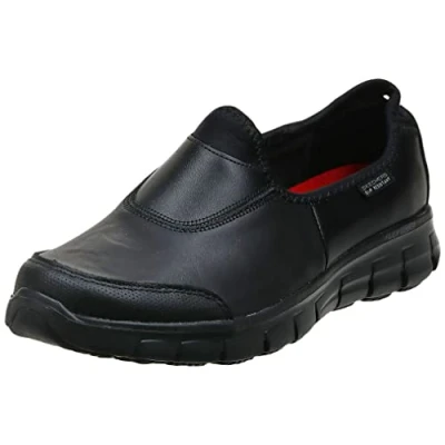 Obrázek Skechers Dámské Sure Track boty pro zdravotní péči, Černá kůže