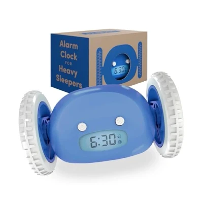 Obrázek Budík na útěku Clocky modrý aqua
