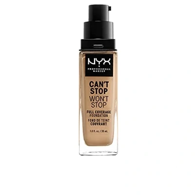 Obrázek NYX Professional Makeup Can&#039;t Stop Won&#039;t Full Coverage Foundation, dlouhotrvající, voděodolný, veganská receptura, matovaná pleť, barevný odstín: béžová