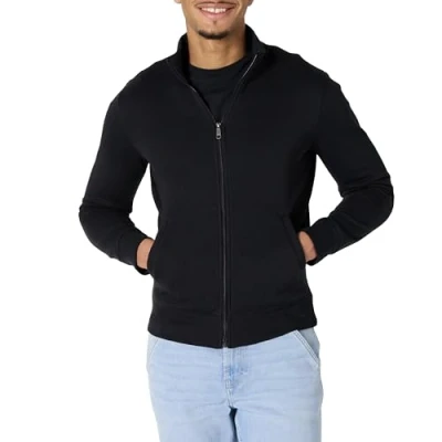 Obrázek Amazon Essentials Pánská fleecová bunda s průběžným zipem, černá, XL