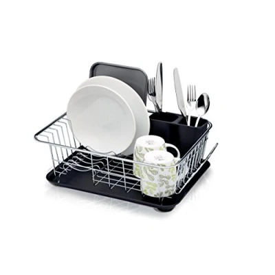 Obrázek KitchenCraft SINK MANAGEMENT stojan na nádobí pochromovaný ve stříbrné barvě, ušlechtilá ocel, 15,5 x 30,5 42 cm