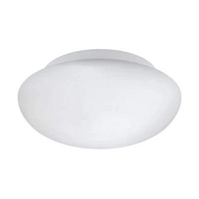 Obrázek EGLO stropní svítidlo Ella, Ø 28 cm, nástěnná lampa s 1 žárovkou, z oceli a skla v bílé, opál matný, do obývacího pokoje, kuchyňská lampa, kanceláře, chodby,