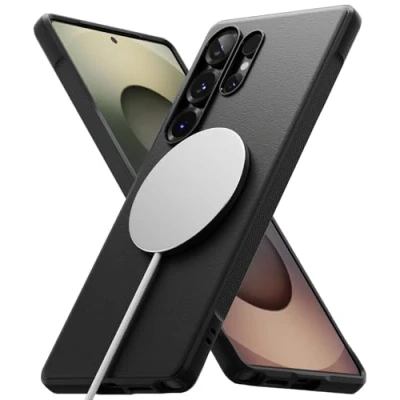Obrázek Ringke Onyx magnetické pouzdro [kompatibilní s MagSafe] pro Samsung Galaxy S25 ultra pouzdro, pevné uchopení protiskluzové, štíhlé, robustní nárazuvzdorné odolné proti poškrábání na mobil