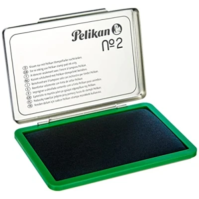 Obrázek Pelikan razítkovací polštářek 2 zelený 7 x 11 cm kovový kryt
