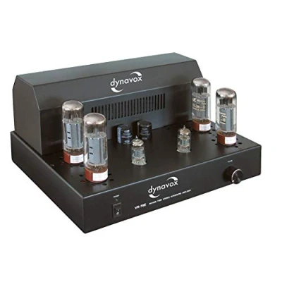 Obrázek Dynavox Plný trubkový zesilovač VR 70E II černý, HiFi pro teplý zvuk, vintage design s odnímatelnou ochrannou mřížkou