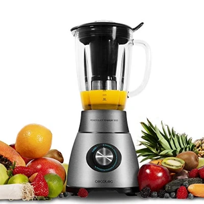 Obrázek Cecotec Skleněný mixér Power Titanium kapacita 1,8 litru ze skla, tepelně odolné y 6 čepelí z titanu. (1800 W, mechanický)