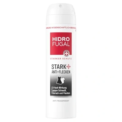 Obrázek Hidrofugal Silný + sprej proti skvrnám, silná antiperspirant, ochrana potu, zápachu a deosprej bez etylalkoholu s čerstvou vůní (150 ml)