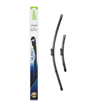 Obrázek VALEO Silencio stěrače VF463 výkonný, vynikající výhled na silnici, jednoduchá montáž originální ploché listy 650 mm/350 mm přední sada se 2 574663