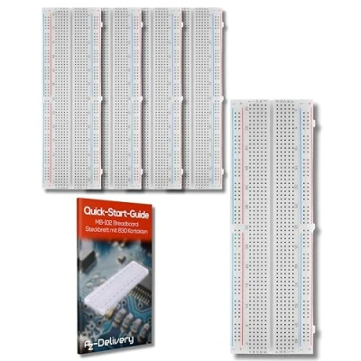 Obrázek AZDelivery MB 102 Breadboard prkénko s 830 kontakty kompatibilní Arduino