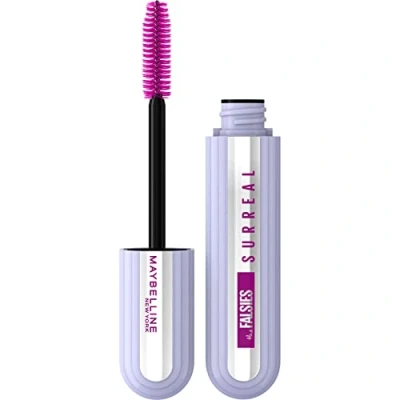 Obrázek Maybelline New York řasenka s efektem falešných řas, technologií hybridních vláken a prodlužujícím kartáčem helix, The Falsies Surreal Mascara, černá, 10 ml