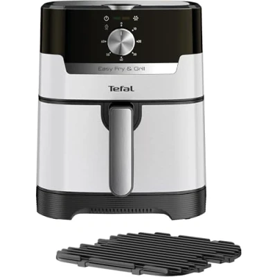 Obrázek Tefal Horkovzdušná fritéza EY501A Easy Fry &amp; Grill objem 4,2 l technologie 2 v 1 extra Crisp energeticky úsporná grilovací časovač matice, bílá
