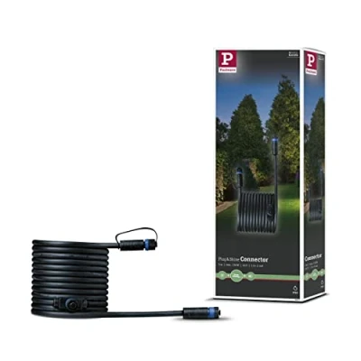 Obrázek Paulmann 939. 27 Outdoor Plug &amp; Shine Connector 5m 1in 2out IP68 2x1,5mm² 93927 prodlužovací kabel spojovací venkovní osvětlení, černý