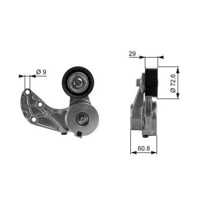 Obrázek Gates T38317 napínací kladka, klínový žebrovaný řemen