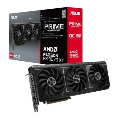 Obrázek ASUS Herní grafická karta PRIME Radeon RX 9070 XT OC Edition 16GB GDDR6 (AMD RX9070XT, PCIe 5.0, 1x HDMI 2.1b, 3X DisplayPort 2.1a, design 2.5 slotů, RX9070XT O16G)