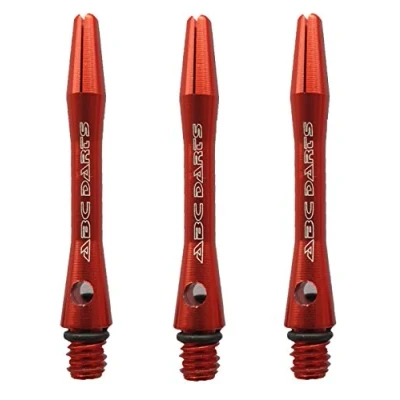 Obrázek abcdarts Unisex dospělí hliník Shaft Dart Sch fte Set, červená, Short EU