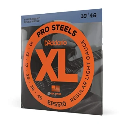 Obrázek D&#039;Addario struny pro kytary E kytarové kytara elektrickou kytaru EPS510 XL sada 010&#039; 046&#039;