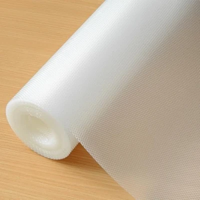Obrázek Hersvin Schubladenmatte 44.5cmx500cm Schrankpapier Schubladeneinlage Eva Wasserfest Nicht Klebende Unterlage Teppich für Küchenschränke Regalschrank (Transparent/Raute)