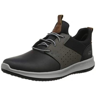 Obrázek Skechers Delson Axton Polobotky, Muži, Velikost: 44, Black/gray boty