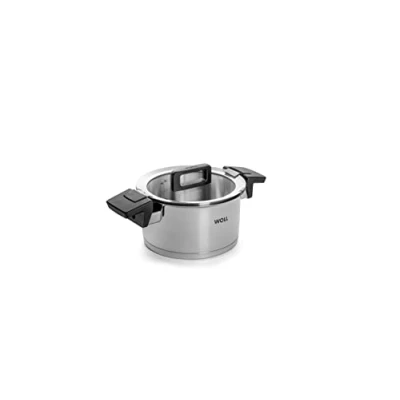 Obrázek Woll Hrnec na vaření s poklicí Concept indukční, Ø 18 cm, výška 10 2,5 l vhodný pro všechny typy sporáků, ušlechtilá ocel, do trouby 200 , stříbrný