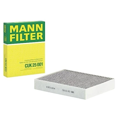 Obrázek MANN FILTER Interiérový filtr CUK 25 001 pylový s aktivním uhlím pro osobní automobily