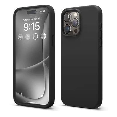 Obrázek elago Ochranné pouzdro z tekutého silikonu, kompatibilní s iPhone 15 Pro Max, prémiová kvalita, kompletní ochrana [nárazuvzdorná struktura se 4 vrstvami], měkká podšívka mikrovlákna, odolné proti