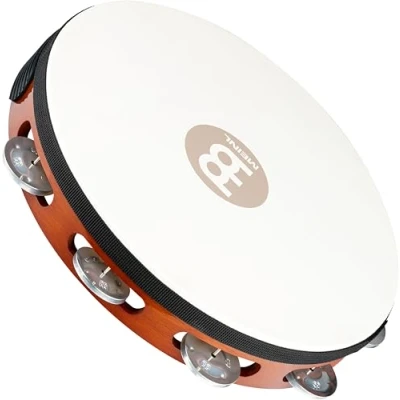 Obrázek Meinl Percussion Taha pro od Headed Wood Tambourine s hliníkovou Seřazeni (1 řady), 25,40 cm (10 palců) průměr