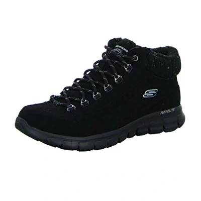 Obrázek Skechers Dámské kozačky Synergy Winter Nights Krátké holínky, Black Trubuck Trim L