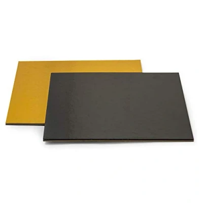 Obrázek DECORA Cake Dish Black 40X40 cm Kuchenform, Gold, 40 x cm, Carta, goldfarben/schwarz