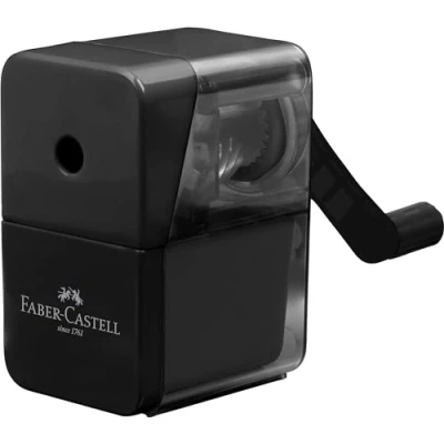 Obrázek Faber Castell 180984 ořezávátko s klikou, černé, vysoce kvalitním ořezávátkem