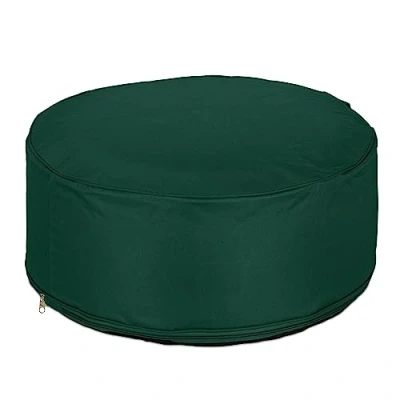 Obrázek Relaxdays nafukovací stolička, Outdoor Pouf na zahradu, balkon, kempování, taburet kulatá, V x D: 26 56 cm, Pouf, zelená