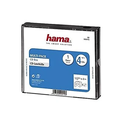 Obrázek Hama CD prázdný obal (pro 4 / DVD/ Blu rays, Multipack, 4v1, na CD) černý