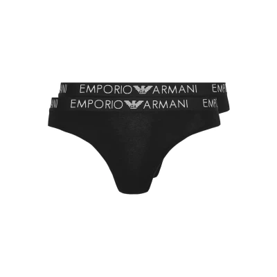 Obrázek Emporio Armani Thong 2 PACK Tanga, Ženy, Velikost: Medium, Nero