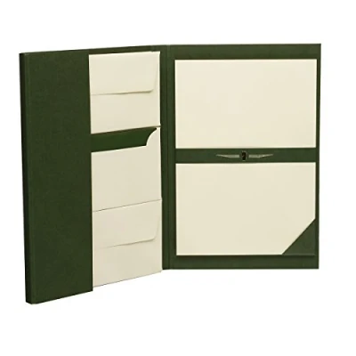 Obrázek Rössler Papier 1024831008 Paper Royal Desky na dopisy DIN A4/DL, 25/25, zelená/chamois žebrované