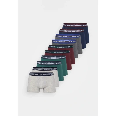 Obrázek Jack &amp; Jones 10 PACK Boxerky, Muži, Velikost: Medium, Dark grey melange/sea moss/port