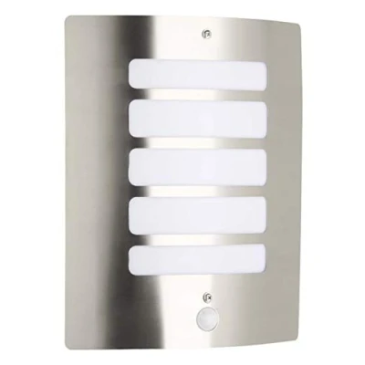 Obrázek BRILLIANT Lampa Todd venkovní nástěnné světlo detektor pohybu ušlechtilá ocel 1x A60, E27, 60 W, vhodné pro běžné žárovky (není součástí dodávky) IP druh ochrany: 44 ochrana proti stříkající