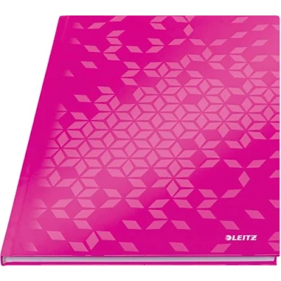 Obrázek Leitz 46261023 zápisník WOW, A4, kostkovaný, růžový