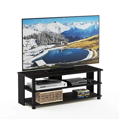 Obrázek Furinno Sully 3stupňový TV stojan pro až 48, espresso/černý, 104,4 (šířka) x 40,1 (výška) 39,4 (hloubka) cm