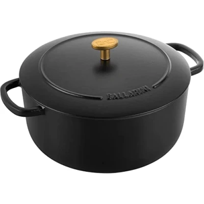 Obrázek BALLARINI Bellamonte zapékací forma, pekáč, holandský ovál, smaltovaná litina, kulatá, 24 cm, 4,0 l, černá