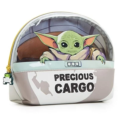 Obrázek The Mandalorian Kulturbeutel Baby Yoda Geschenkidee Geek Star Wars Yoda, Grau, Einheitsgröße, Taille Unique