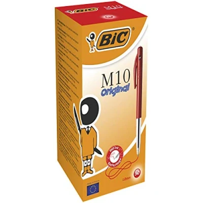 Obrázek BIC tisk propiska M10 (0,32 mm) Krabice à 1 50 kusů, červená