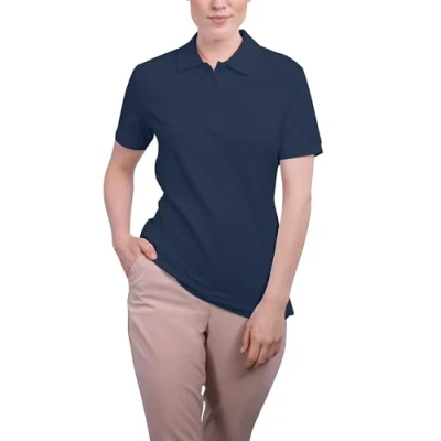 Obrázek HRM dámské Luxury polo I Premium tričko ze 100% bavlny Basic polokošile stálobarevné praní do 60 C kvalitní a udržitelné horní díly, Modrá (námořnická 04 námořnická)
