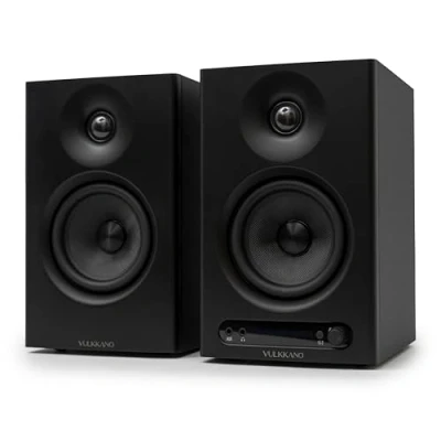 Obrázek VULKKANO Monitory PRO4 Studio se 4&quot; basovým reproduktorem, Bluetooth, symetrický TRS vstup, RCA, výstup pro sluchátka, AUX, optický, nastavení ekvalizéru, reproduktor monitor