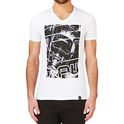 Obrázek G Star pánské tričko Levion 1 Slim V T S/S M (velikost výrobce: M) bílá (White)