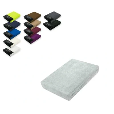 Obrázek EXKLUSIV HEIMTEXTIL Froté napínací prostěradlo 60 70 x 140 cm 80% bavlna, 20% polyester Öko Tex certifikace, značková kvalita, výška matrace do 10 cm, stříbrné
