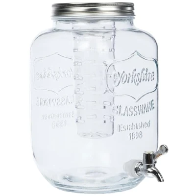 Obrázek dávkovač nápojů KitchenCraft, skleněný s vodními vajíčky, domácí kolekce, průhledný, objem 7,5 litru, 1 kus