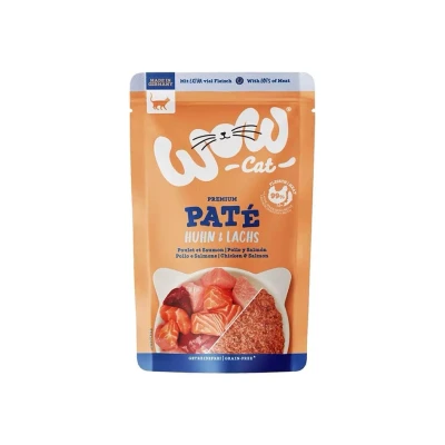 Obrázek Kapsička WOW Cat Paté Adult kuře s lososem 125g