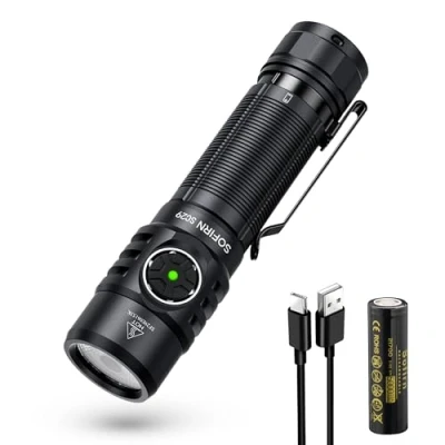 Obrázek Sofirn SC29 kapesní svítilna USB C dobíjecí LED 3000 lumenů super jasná EDC ruční pro outdoorové sporty turistiku kempování